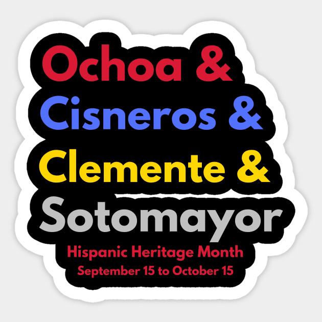 Hispanic Heritage Month Heroes 1 Sticker by BlackMenStuff